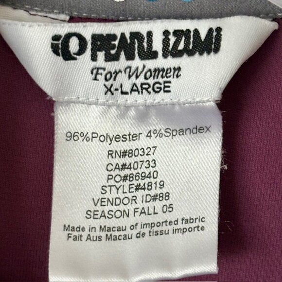 Pearl Izumi Fleece-Lined Full-Zip Cycling Jacket - Plum/Gray - XL - Picture 10 of 10